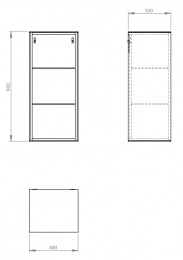 Stranska omarica TITAN 90, odprta