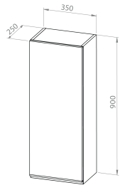 Column cabinet LYRA 35x90, L/R