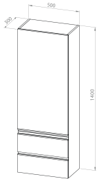 Column cabinet LYRA 50x140, L/R