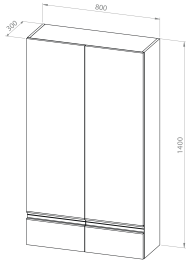 Column cabinet LYRA 80x140